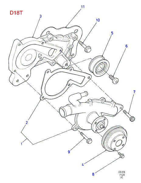 FORD 1 517 749 - Pompa acqua www.autoricambit.com