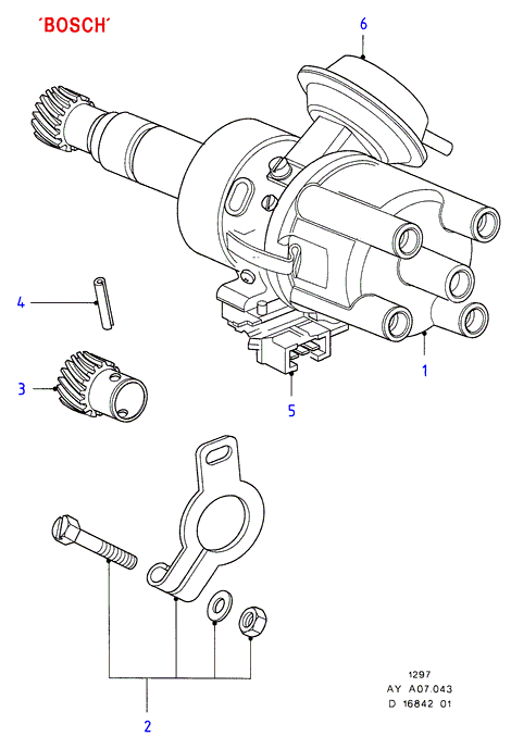 FORD 6 124 108 - Spazzola distributore accensione www.autoricambit.com