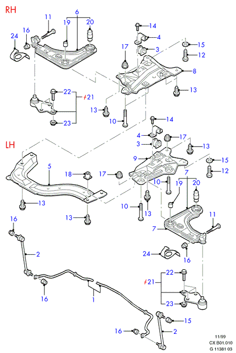 FORD 1035929 - Silent Block, Supporto Braccio Oscillante www.autoricambit.com