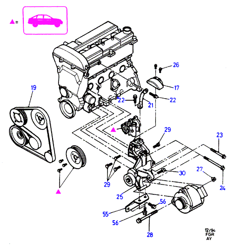 MAZDA 6200285 - Galoppino/Guidacinghia, Cinghia Poly-V www.autoricambit.com