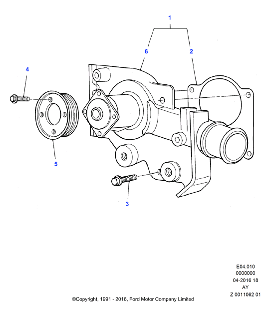 FORD 1 517 728 - Pompa acqua www.autoricambit.com