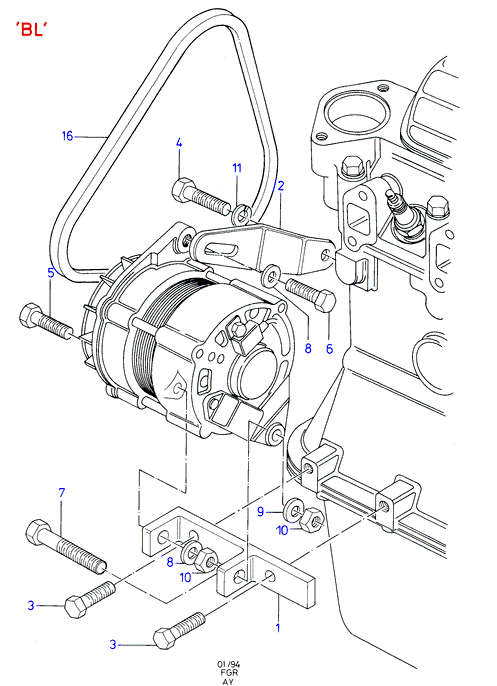 FORD 6196578 - Cinghia trapezoidale www.autoricambit.com