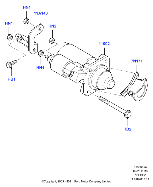 FORD 2109622 - Motorino d'avviamento www.autoricambit.com