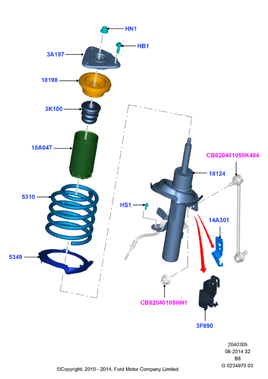 Volvo 1305329 - Kit parapolvere, Ammortizzatore www.autoricambit.com