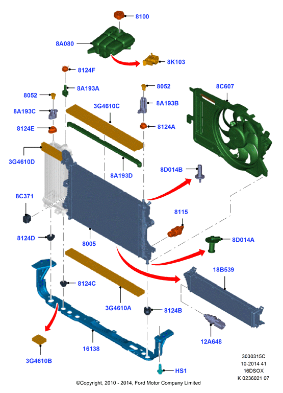 FORD 1804847 - Radiatore, Raffreddamento motore www.autoricambit.com