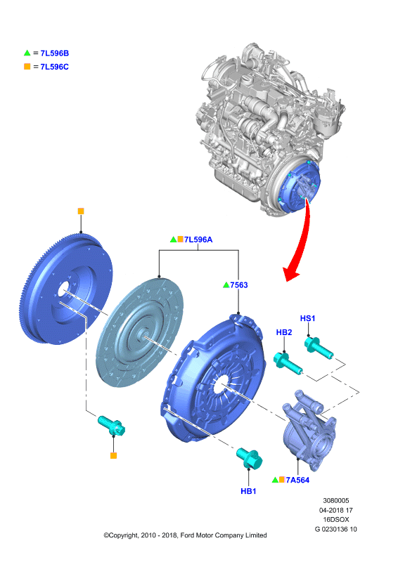 FORD 1838178 - Dispositivo disinnesto centrale, Frizione www.autoricambit.com