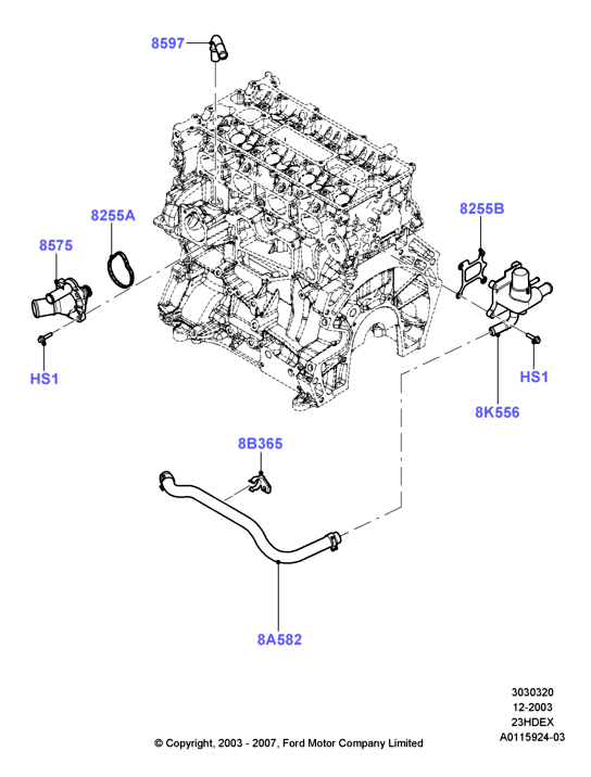 FORD 1 476 205 - Termostato, Refrigerante www.autoricambit.com