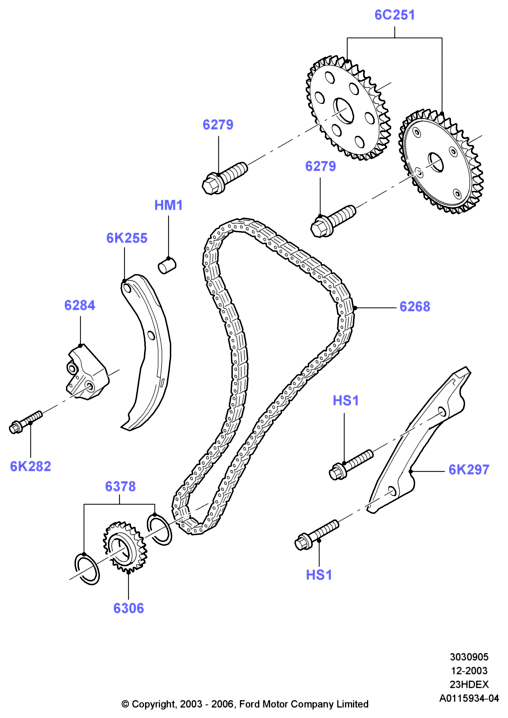 FORD 1328865 - Kit catena distribuzione www.autoricambit.com