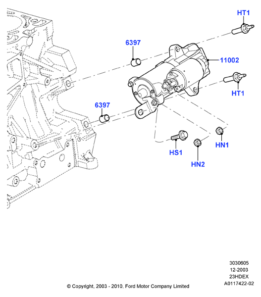 FORD 4918434 - Motorino d'avviamento www.autoricambit.com