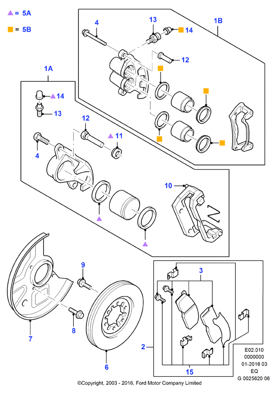 FORD 4509526 - Kit pastiglie freno, Freno a disco www.autoricambit.com