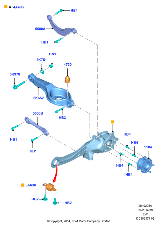 MAZDA 1703145 - Silent Block, Supporto Braccio Oscillante www.autoricambit.com