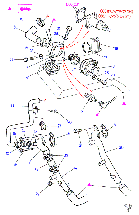 FORD 1093990 - Termostato, Refrigerante www.autoricambit.com