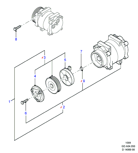 FORD 1 406 032 - Compressore, Climatizzatore www.autoricambit.com