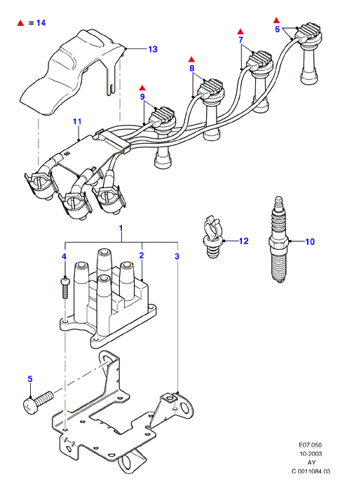 FORD 5008193 - Bobina d'accensione www.autoricambit.com