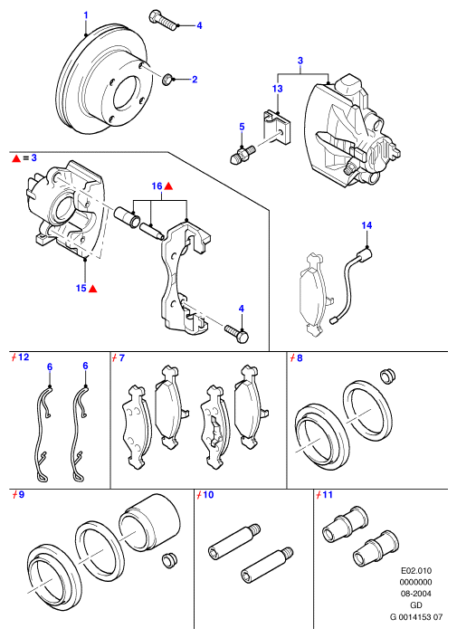 FORD 1521325 - Kit pastiglie freno, Freno a disco www.autoricambit.com