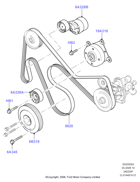 FORD 1440086 - Cinghia Poly-V www.autoricambit.com