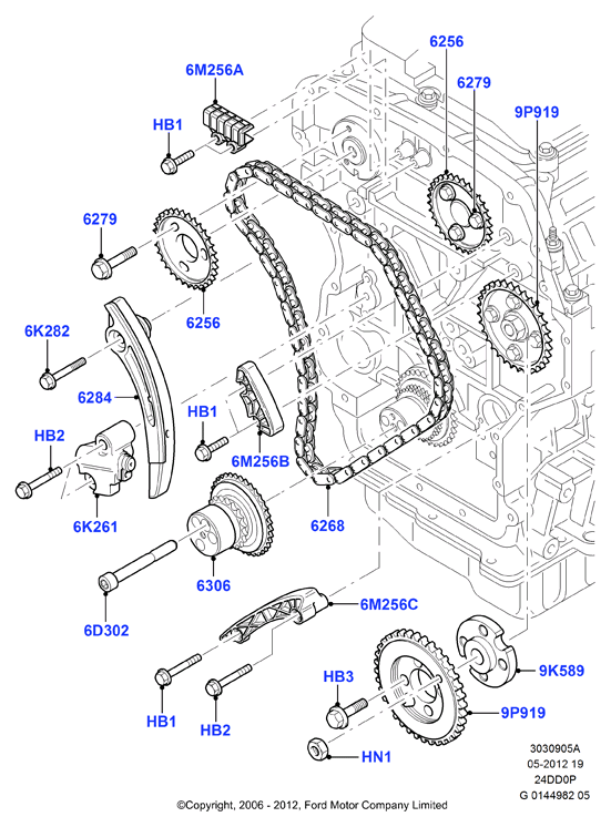 FORD 1 099 793 - Kit catena distribuzione www.autoricambit.com