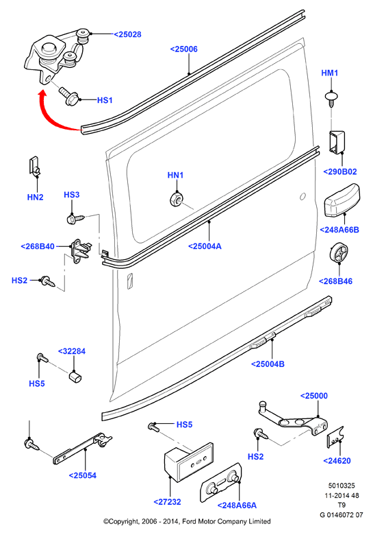 FORD 1639909 - Guidarullo, Porta scorrevole www.autoricambit.com