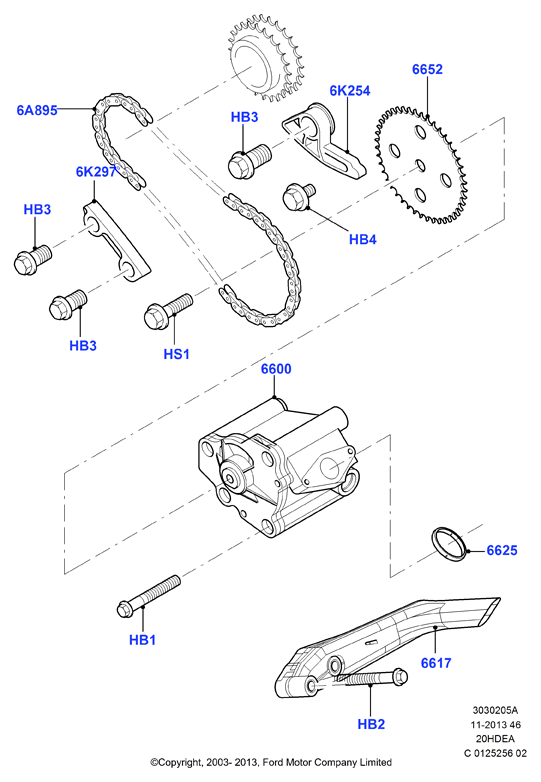 FORD 1 119 875 - Kit catena distribuzione www.autoricambit.com