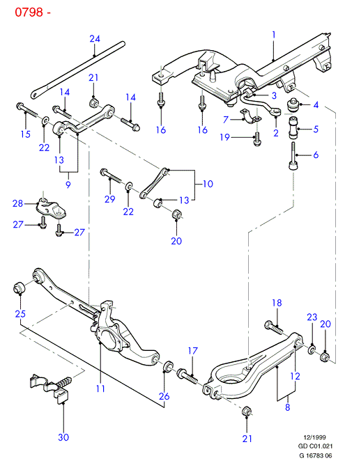 FORD 6829051* - Silent Block, Supporto Braccio Oscillante www.autoricambit.com