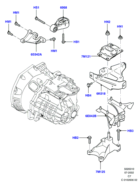 FORD 5208219 - Sospensione, Motore www.autoricambit.com