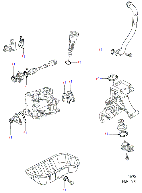 FORD 1 009 167 - Kit guarnizioni, Testata www.autoricambit.com