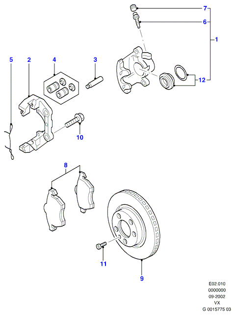 VAG 1 031 843. - Kit pastiglie freno, Freno a disco www.autoricambit.com