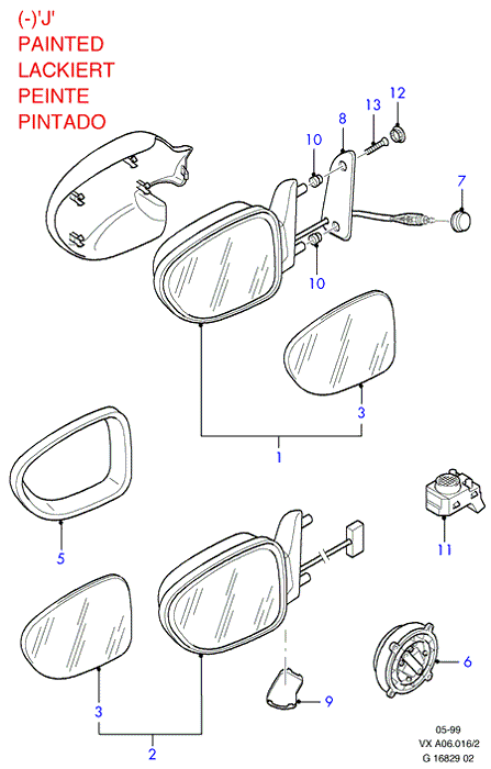 FORD 7321370 - Vetro specchio, Specchio esterno www.autoricambit.com