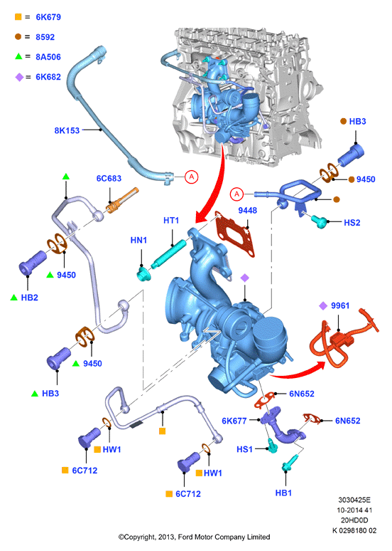 FORD 2007667 - Tubo olio, Compressore www.autoricambit.com