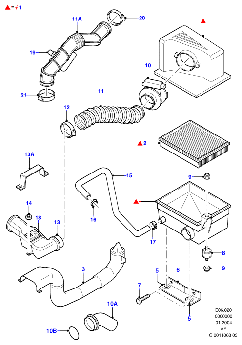 FORD 1 682 035 - Sensore, Temperatura aria aspirata www.autoricambit.com