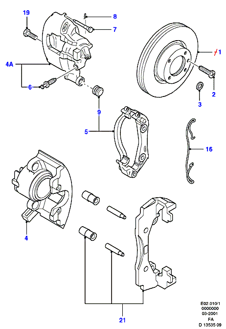 FORD 1130751 - Kit pastiglie freno, Freno a disco www.autoricambit.com