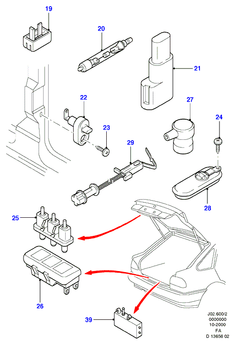 FORD 1664644 - Cavo comando, Freno stazionamento www.autoricambit.com