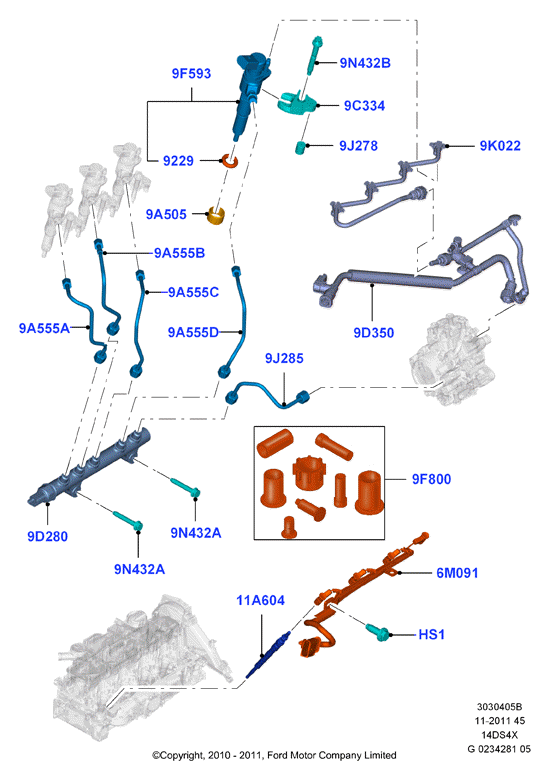 FORD 1691340 - Kit guarnizioni, Iniettore www.autoricambit.com