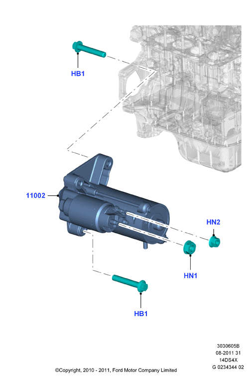 FORD 1 734 633 - Motorino d'avviamento www.autoricambit.com