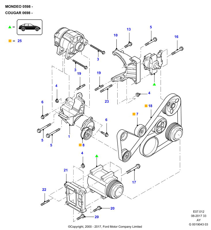 Mitsubishi 1014374 - Cinghia Poly-V www.autoricambit.com