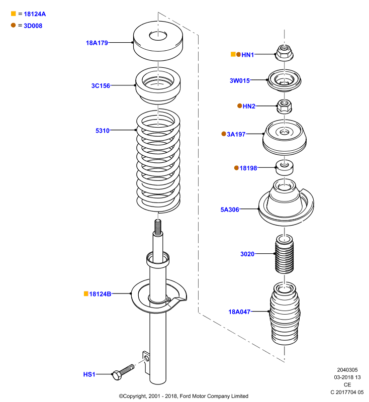 FORD 1033262 - Molla autotelaio www.autoricambit.com