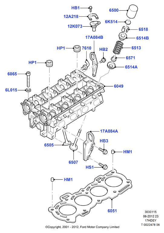 FORD 1 029 213 - Anello tenuta, Stelo valvola www.autoricambit.com