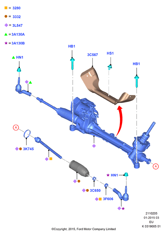 FORD 2187622 - Scatola guida www.autoricambit.com