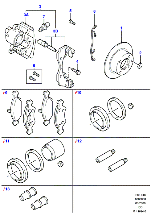 FORD 5018899 - Kit pastiglie freno, Freno a disco www.autoricambit.com