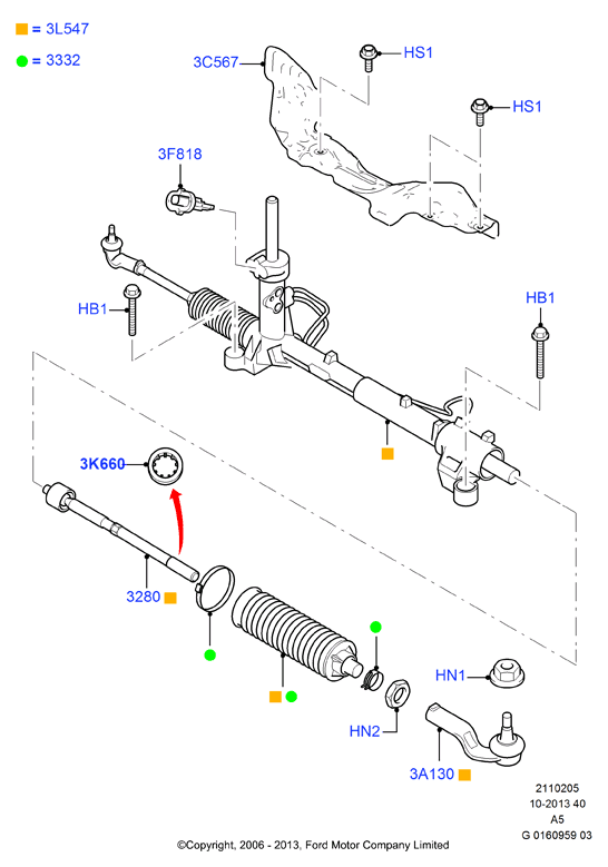 FORD 1768605 - Scatola guida www.autoricambit.com