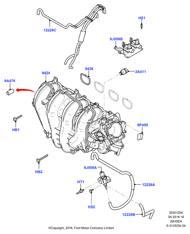 MAZDA 1119284 - Guarnizione, Collettore aspirazione www.autoricambit.com