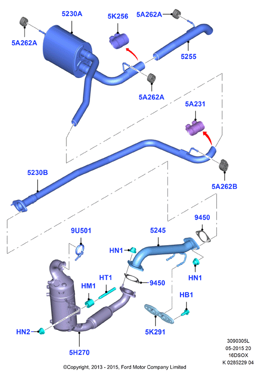 FORD 1825079 - Tubo gas scarico www.autoricambit.com