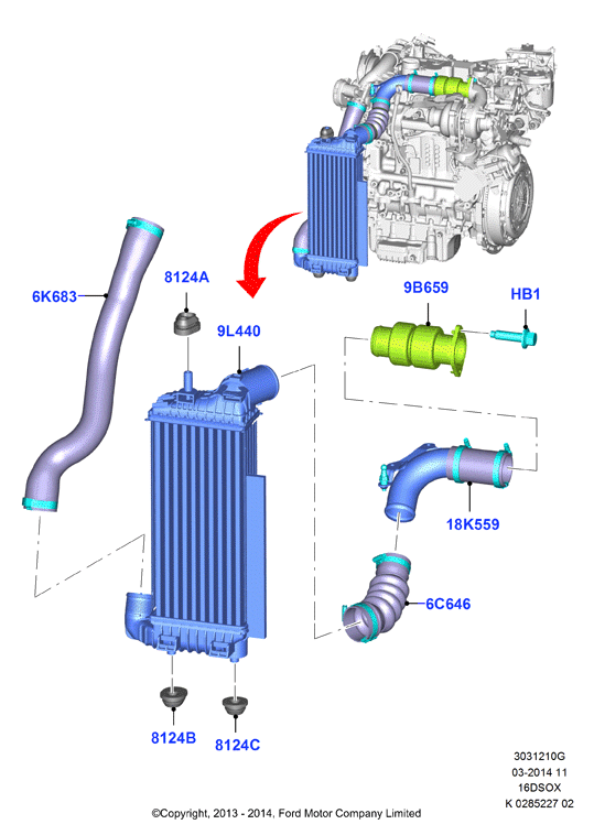 FORD 2027395 - Intercooler www.autoricambit.com