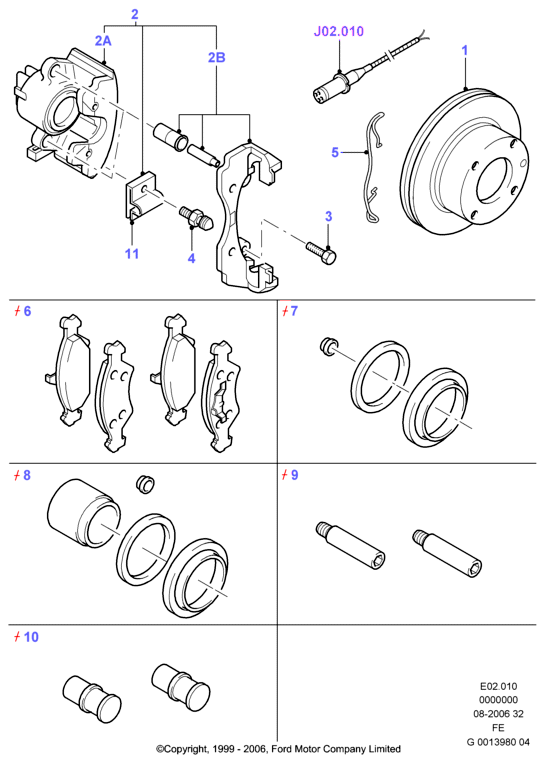 FORD 1521326 - Kit pastiglie freno, Freno a disco www.autoricambit.com