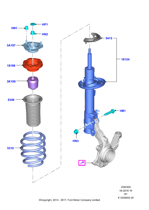 FORD 1750640 - Kit parapolvere, Ammortizzatore www.autoricambit.com