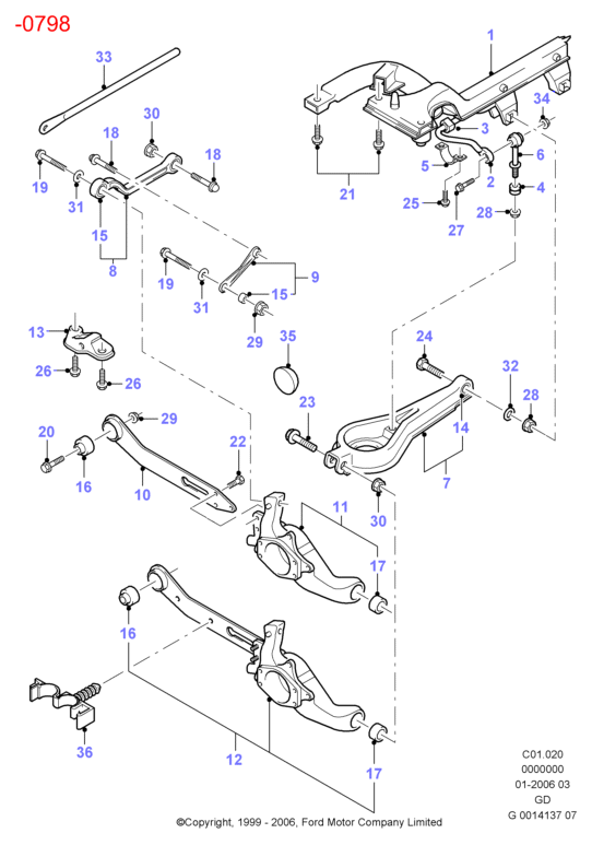 FORD 1072453 - Sospensione a ruote indipendenti www.autoricambit.com