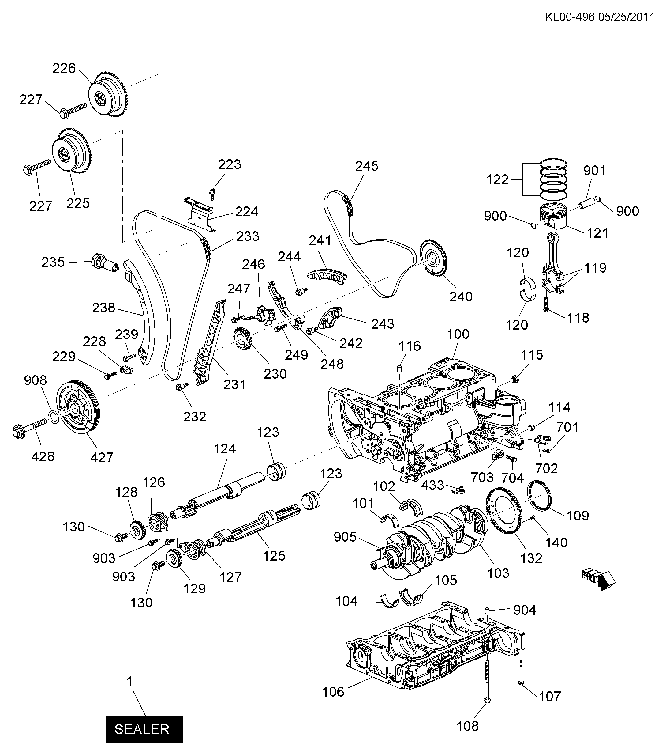 Opel 11518828 - Kit catena distribuzione www.autoricambit.com