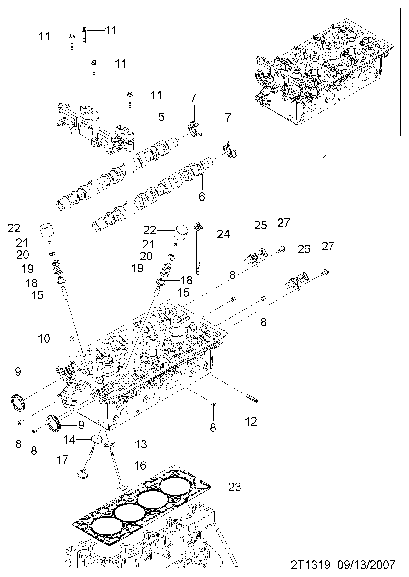 SAAB 55 565 709 - Sensore, Posizione albero a camme www.autoricambit.com