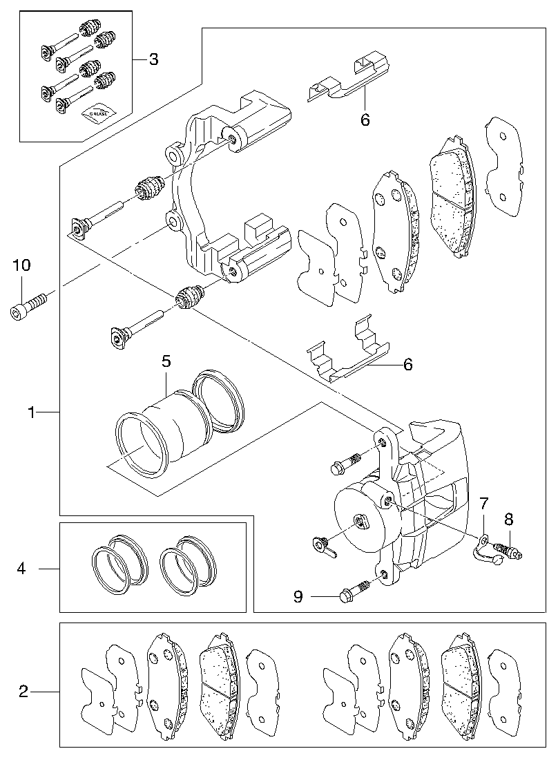 KIA S4510011 - Kit pastiglie freno, Freno a disco www.autoricambit.com