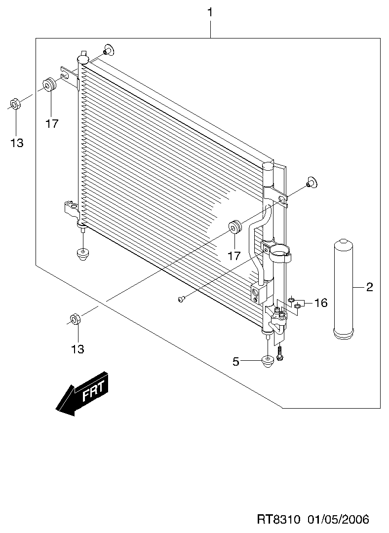 KIA 96539-636 - Essiccatore, Climatizzatore www.autoricambit.com